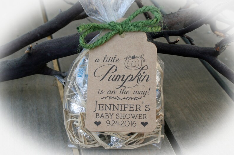 Little Pumpkin Baby Shower Pumpkin shower Favor- Kraft tags Pumpkin Baby Shower Fall Baby shower Pumpkin Favor Tag