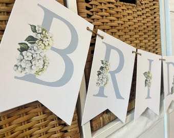 Something Blue Before I Do | Blue Hydrangea Miss to Mrs. Banner, Bridal Shower | As Shown or custom verbiage