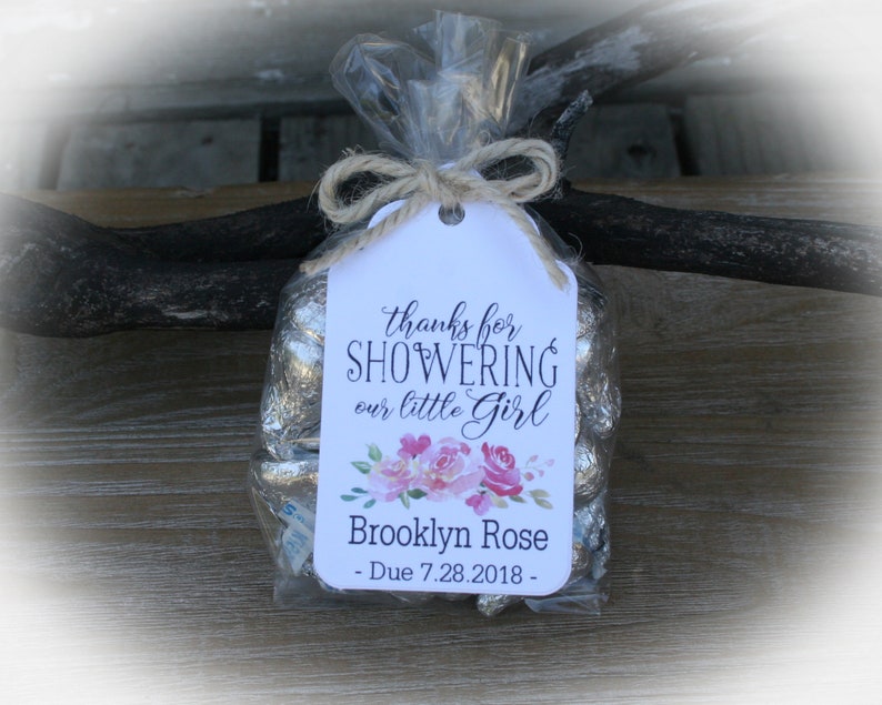 Baby Shower Favor Girl Flower Baby Shower Favor Thank You Etsy