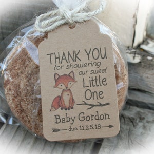 Woodlands Baby Shower Favor Gender Neutral, Woodland Baby Shower Favor,Fox Baby Shower,Woodlands Fox Baby Shower-Favor Tags or Kits
