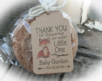 Woodlands Baby Shower Favor Gender Neutral, Woodland Baby Shower Favor,Fox Baby Shower,Woodlands Fox Baby Shower-Favor Tags or Kits