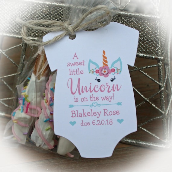 unicorn baby shower party favors