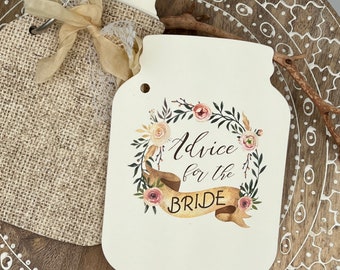 Advice for the bride, Bridal Shower Game-Tag Book- Guest Book Alternative