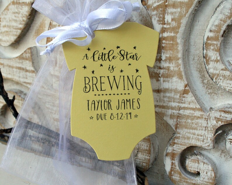 A BABY is Brewing Baby Shower Favors/favor Tags Coffee/tea Etsy