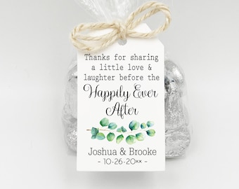Rehearsal Dinner favor kit | Love Laughter Happily Ever After Wedding Favor Kits, DIY Favor Kits, Wedding Favors, Rehearsal dinner Favors