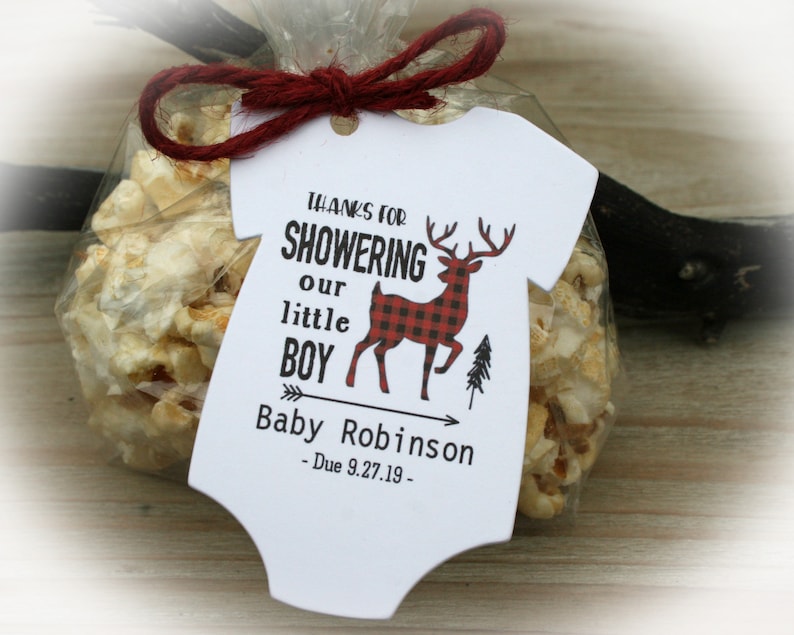 lumberjack baby shower party favors