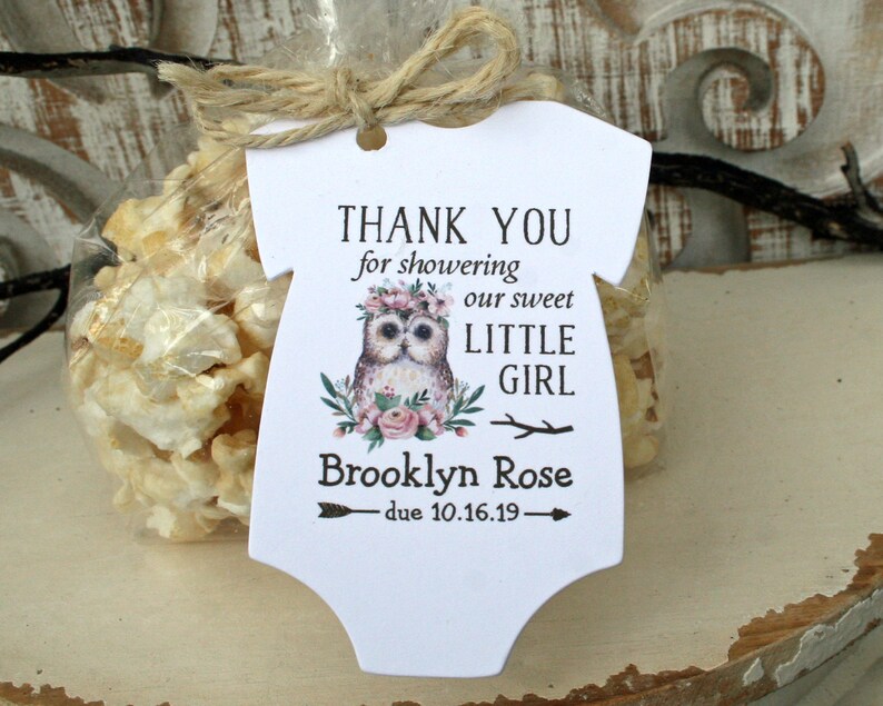Girl Baby Shower Favor Owl Baby Shower Favor Girl Etsy