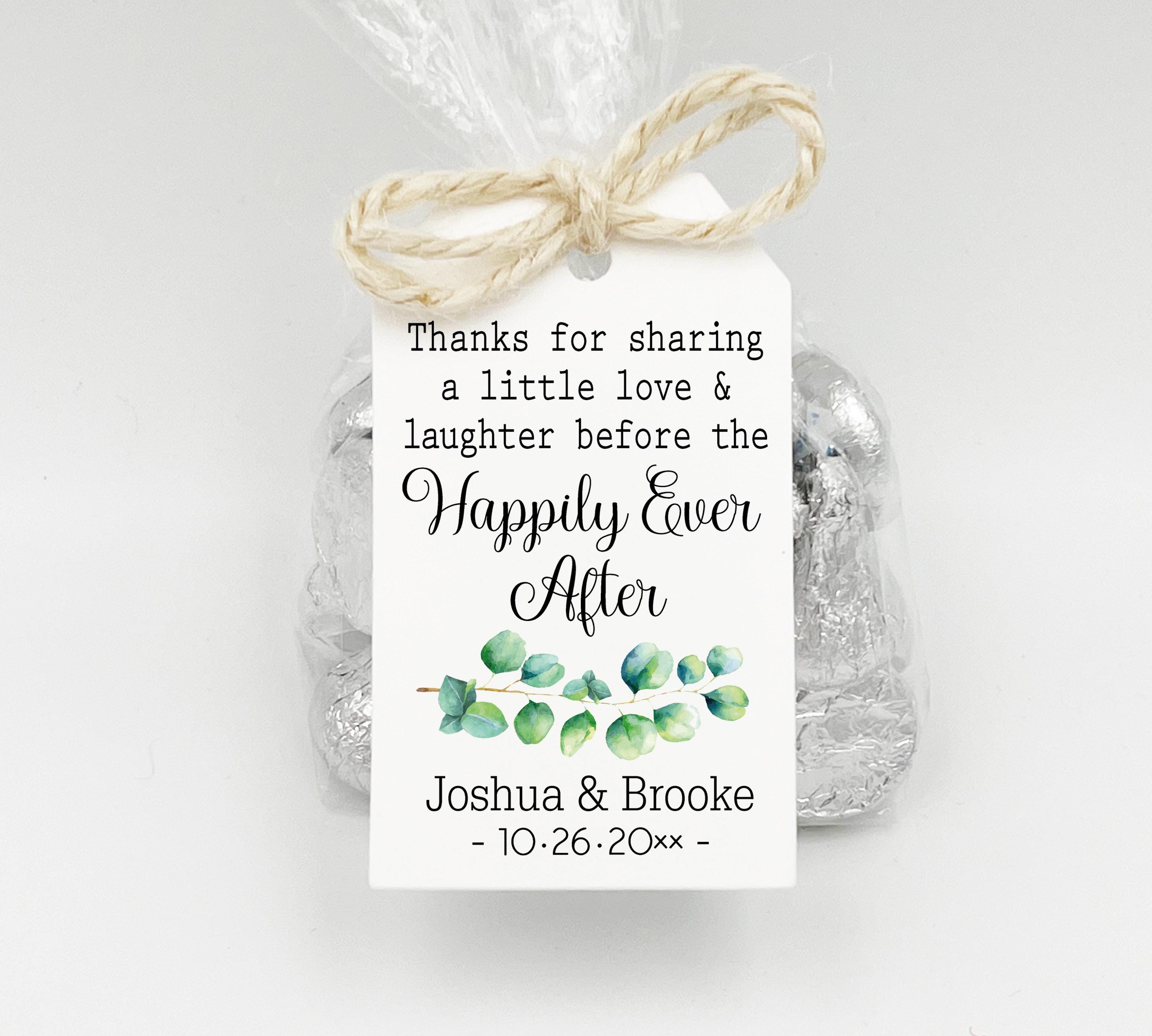 Rehearsal Dinner favor kit | Love Laughter Happily Ever After Wedding Favor Kits, DIY Favor Kits, Wedding Favors, Rehearsal dinner Favors
