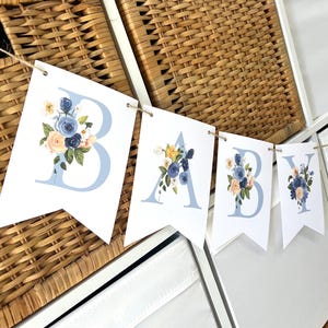 BOY Baby in Bloom Baby Shower PRINTED Shower Banners, Decorations