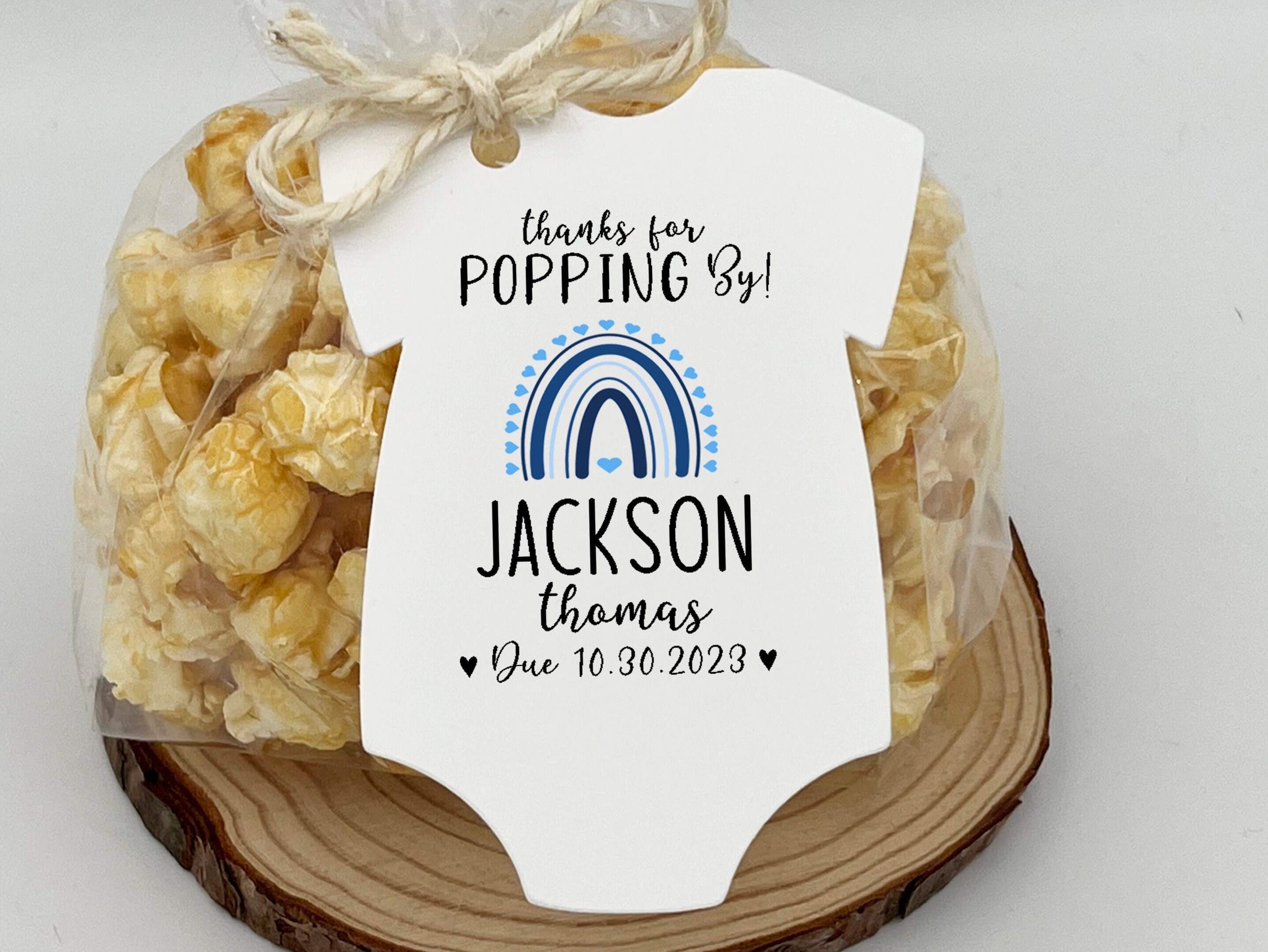 Printed BLUE Rainbow BABY Shower Favor Rainbow Baby Shower Favor Blue