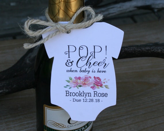 champagne baby shower favors