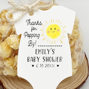 You are my Sunshine Baby Shower Favor | Tags Only OR Bag/Tags/Twine | Sunshine Popping by Popcorn Baby Shower Favor | Baby shower Favor