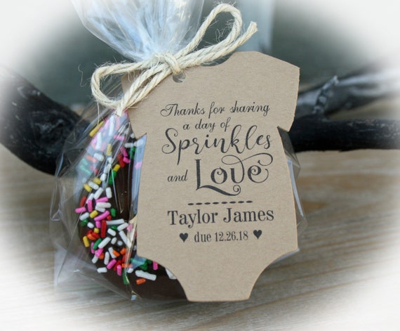 Donut Baby Shower Favor Sprinkles Baby Shower Favor Tags Etsy