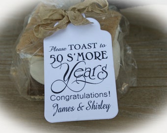 50th Anniversary Party Favor | 50th anniversary S'Mores Favor | Anniversary Party Favor |