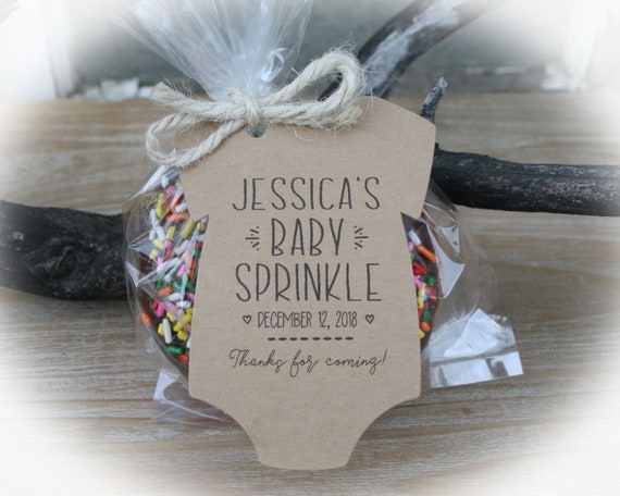 baby sprinkle favor tags