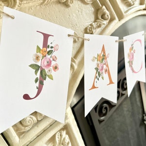 PRINTED Floral Bridal Shower Banners, Decorations