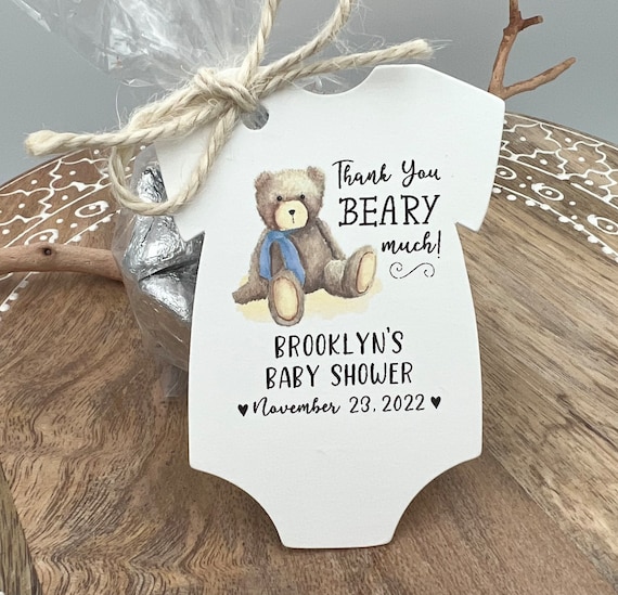 Teddy Bear Baby Shower Favors Thank You BEARY Much Tag TEDDY