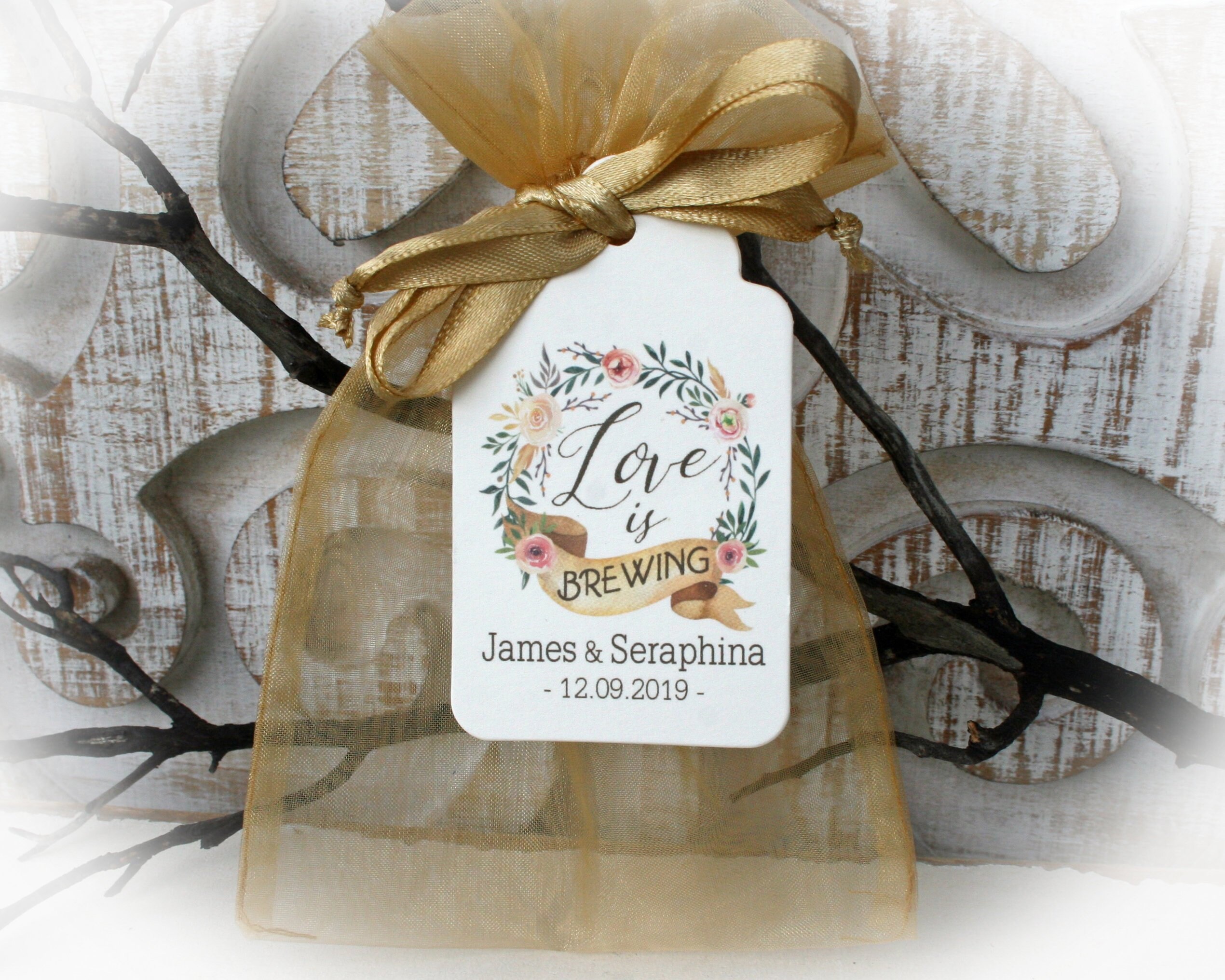 Love is Brewing Bridal Shower Favor Tea Bridal Shower Favor Etsy