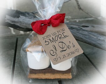 I Do BBQ Bridal Shower Favors  DIY Bags/Favor Tags w/Ribbon or twine - S'Mores Bridal Shower Favors- I Do Bbq Wedding Favor-Kraft Brown Tag