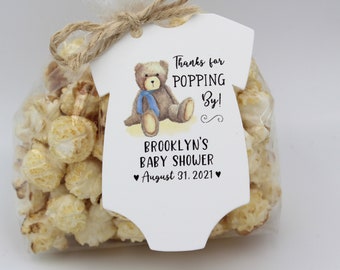 Teddy Bear Baby Shower Favors - Tags ONLY Or DIY kits (Bags/Tags/twine)