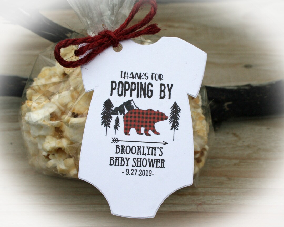 Lumberjack Baby Shower Favor Popcorn Favor Lumberjack Baby Etsy