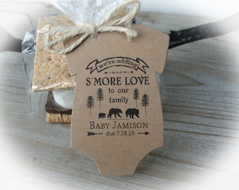 Woodland S'More Love Favor Kits-Tags ONLY or DIY Kits (bags/tags/twine) | Bear Baby Shower Favor | Lumberjack favor kits