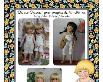 Cartamodello per bambole 25-30 cm (10') Ann-Estelle, Boneka, littlefee; "sopra e sotto"