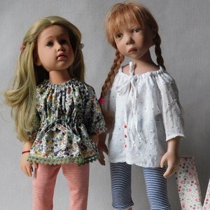 Sewing pattern F; Gathered BLOUSE and LEGGINGS - dolls 45-55 cm- Zwergnäse- Kidz 'n' cats- Götz -Maru and Friends Meadowdoll 18"- Finouche