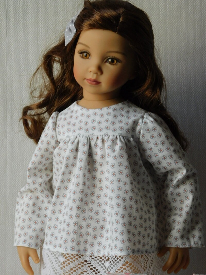 Robe En Soie Pour Poupée De 45 Cm - Reproduction Modèle Jumeau - Fabriquée En France