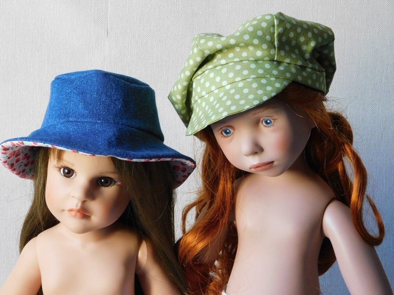 Sewing pattern D HAT and CAP dolls 45-55 cm Zwergnäse Kidz 'n' cats Götz Maru and Friends Meadowdoll 18 Finouche image 1