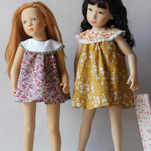 Sewing pattern N; DRESS-BLOUSE with rounded collar - dolls 45-55 cm - Zwergnäse - Kidz &#39;n&#39; cats - Götz - Maru and Friends Meadowdoll 18 &quot;- Finouche