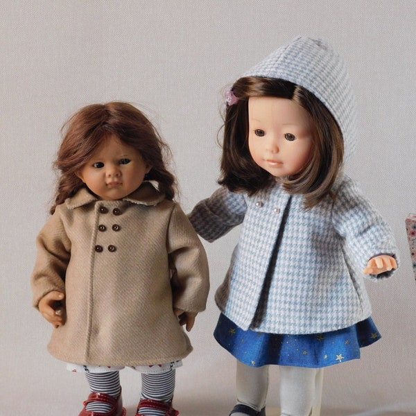 ELSA sewing pattern; COAT or DRESS for Müller Wichtel doll or 30-35cm or Vanille dolls, Bibichou, Modes et Travaux