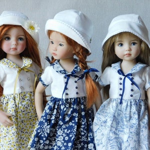 Sewing pattern No 20 dolls 32-33cm, Effner little darling 13, minouche, Chérie corolle, paola reina Crossed DRESS, HAT, socks image 9