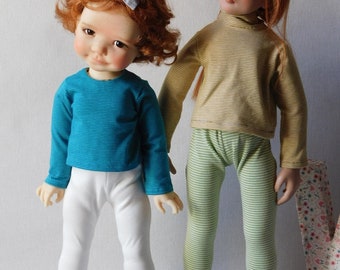 Sewing pattern I; T-SHIRT and TIGHTS - dolls 45-55 cm- Zwergnäse- Kidz 'n' cats- Götz -Maru and Friends Meadowdoll 18"- Finouche