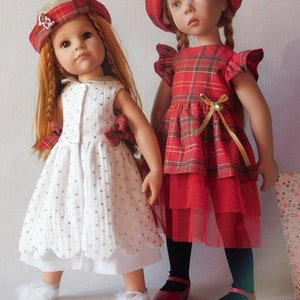 Sewing pattern H; PARTY DRESS and HAT - 45-55 cm dolls - Zwergnäse - Kidz &#39;n&#39; cats - Götz - Maru and Friends Meadowdoll 18&quot; - Finouche