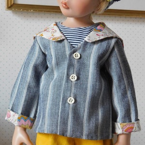 Sewing pattern &quot;Iwo&quot; - Sailor collar jacket for Zwergnase doll 50 or 55cm (18&#39;) pattern only