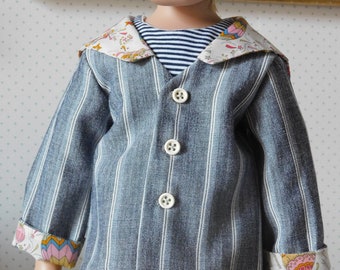 Sewing pattern "Iwo" - Sailor collar jacket for Zwergnase doll 50 or 55cm (18') pattern only