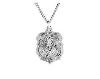 St. Michael the Archangel Pendant Necklace - Personalized Protection & Strength