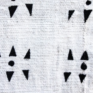 Mali Mud Cloth/Mud Cloth Black White/Handmade Fabric
