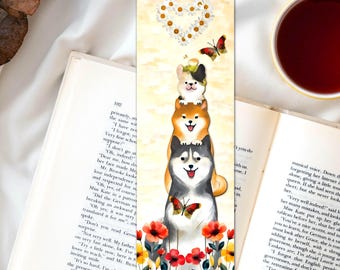 Dog Stack Bookmark – Cottagecore Garden Reading Gift