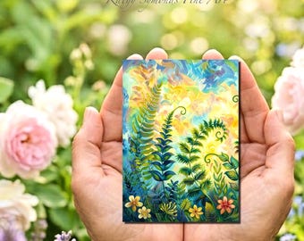 Fern Valley Mini Art Card Print– Landscape Tropical Forest