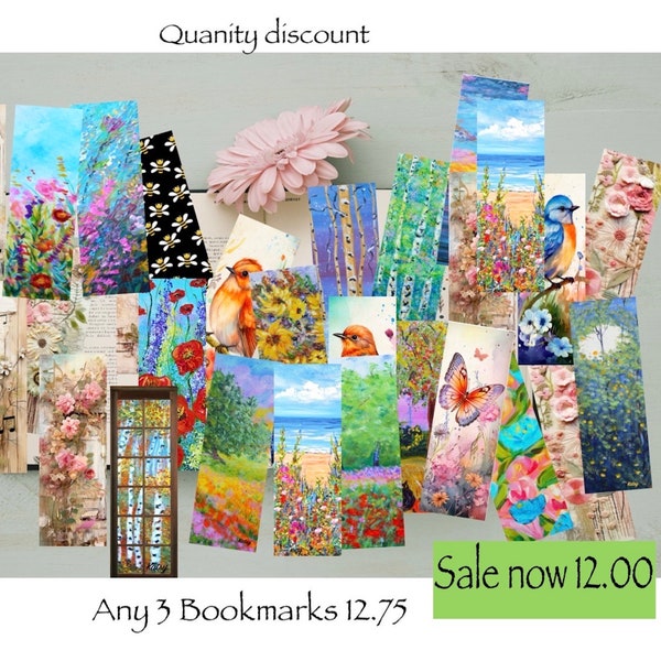 Bookmarks of artwork pick any 3 for 12.00 assorted designs