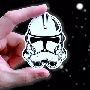 Clone Trooper Sticker | &quot;Grand Army of the Republic&quot; (Clone Wars) Star Wars Vinyl Decal for Car, Laptop, Water Bottle, Journal | 2.43&quot; x 3&quot;