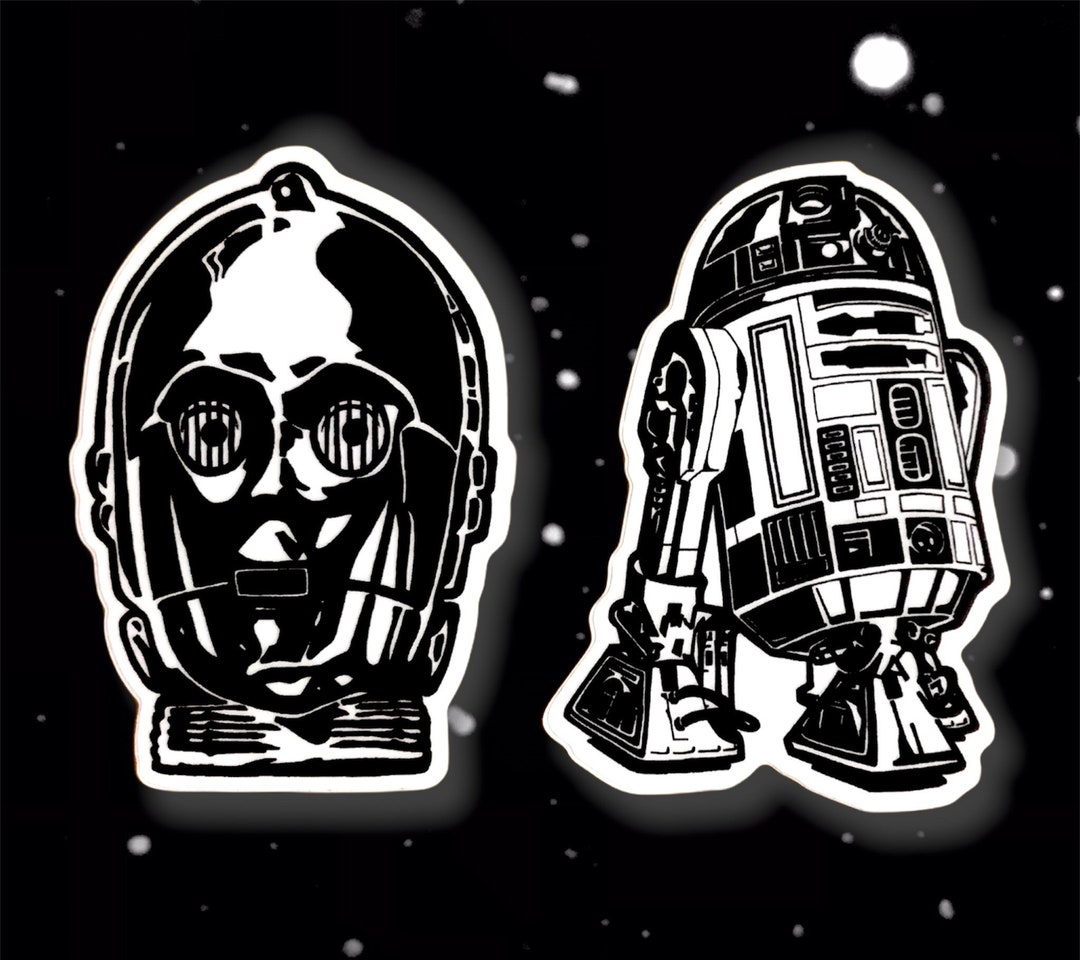 R2 Sticker C-3PO + R2-D2 Sticker Set: Star Wars Droids Vinyl Decals | Set of 2 - Etsy