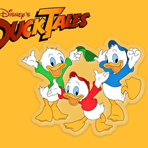 Hewey, Dewey, & Louie Sticker | DuckTales Disney Waterproof Vinyl Decals for Car, Laptop, Water Bottle, Yeti, Journal, Planner | 3" x 2.35"