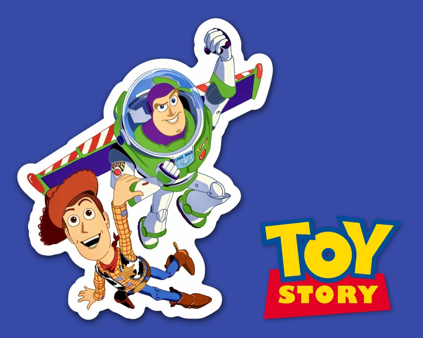 Woody + Buzz Lightyear Sticker: “To Infinity and Beyond” Toy Story