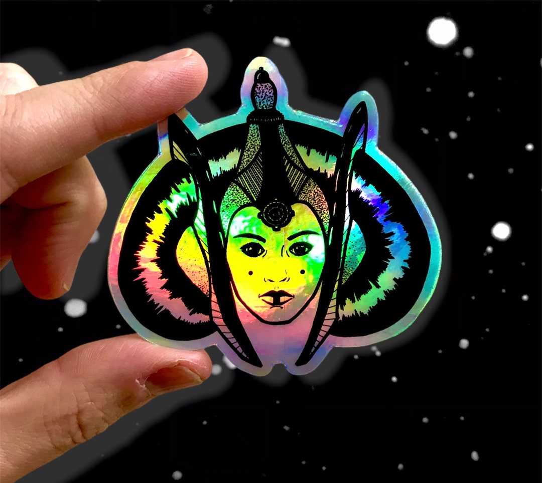 Padme Amidala Holographic Sticker queen of Naboo Star Wars Waterproof Vinyl Decal for Car