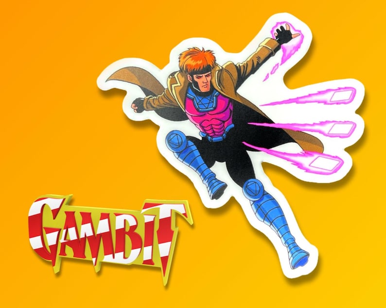 Gambit Sticker Gambit X-men Sticker: Marvel Vinyl Decals | 2.77