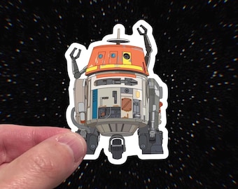 Chopper Sticker: Star Wars Rebels Droid Clear Vinyl Decal | 2.15" x 3"