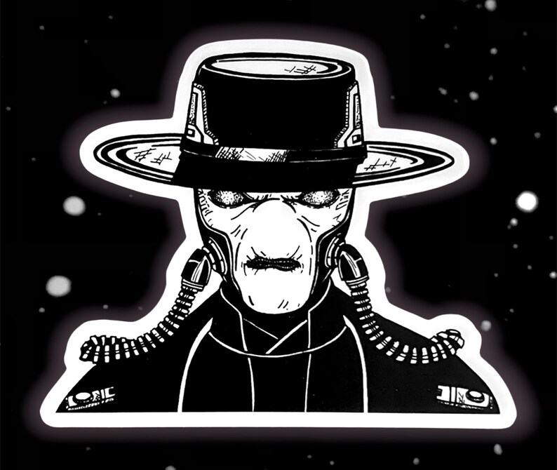 Cad Bane Sticker: Star Wars Vinyl Decals | Black + White OR Holographic ...